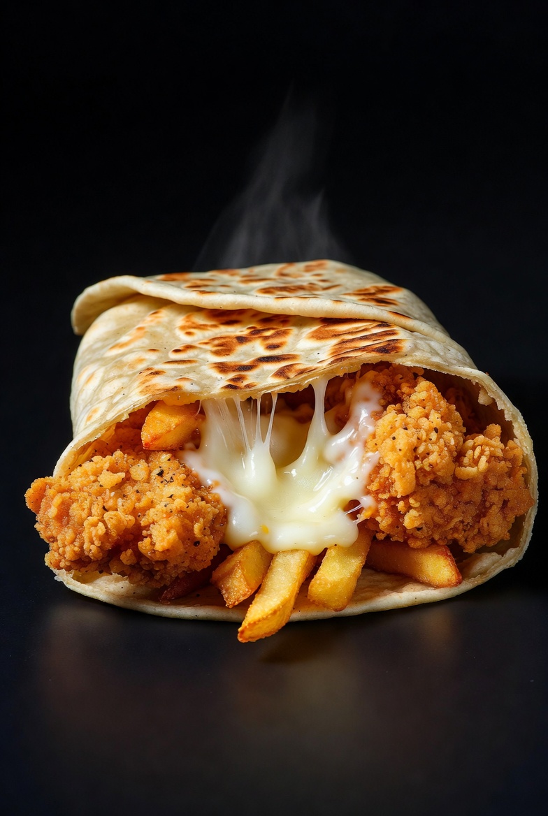 French taco cheese pull